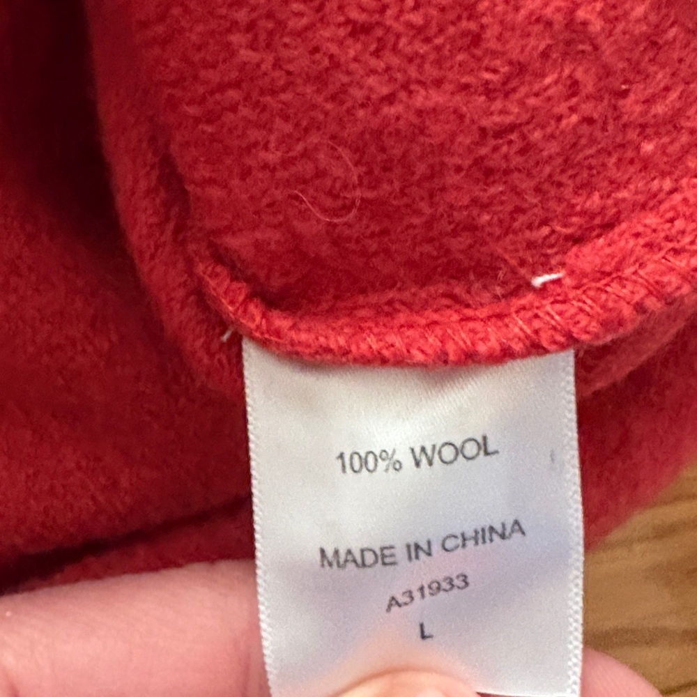 Appleseed's Classic Red Button-Down Wool Shirt Jacket - Picture 6 of 10
